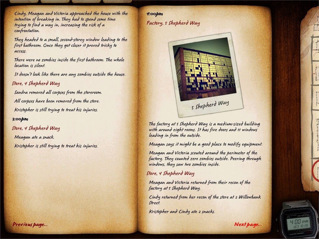 Zafehouse Diaries Diary entry