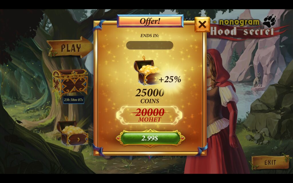 Picross Fairytale - nonogram: Red Riding Hood secret Translation