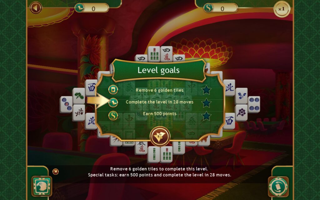 Mahjong World Contest (麻将) Level Goal