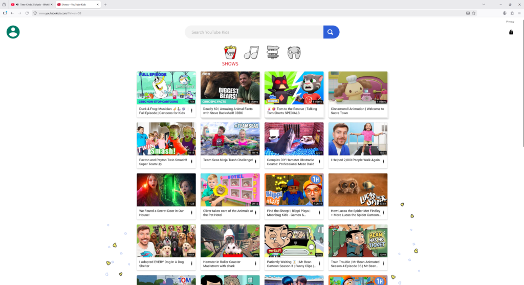 Most videos are ok for a 9-12 but Cinemaroll video looks to be out of place.